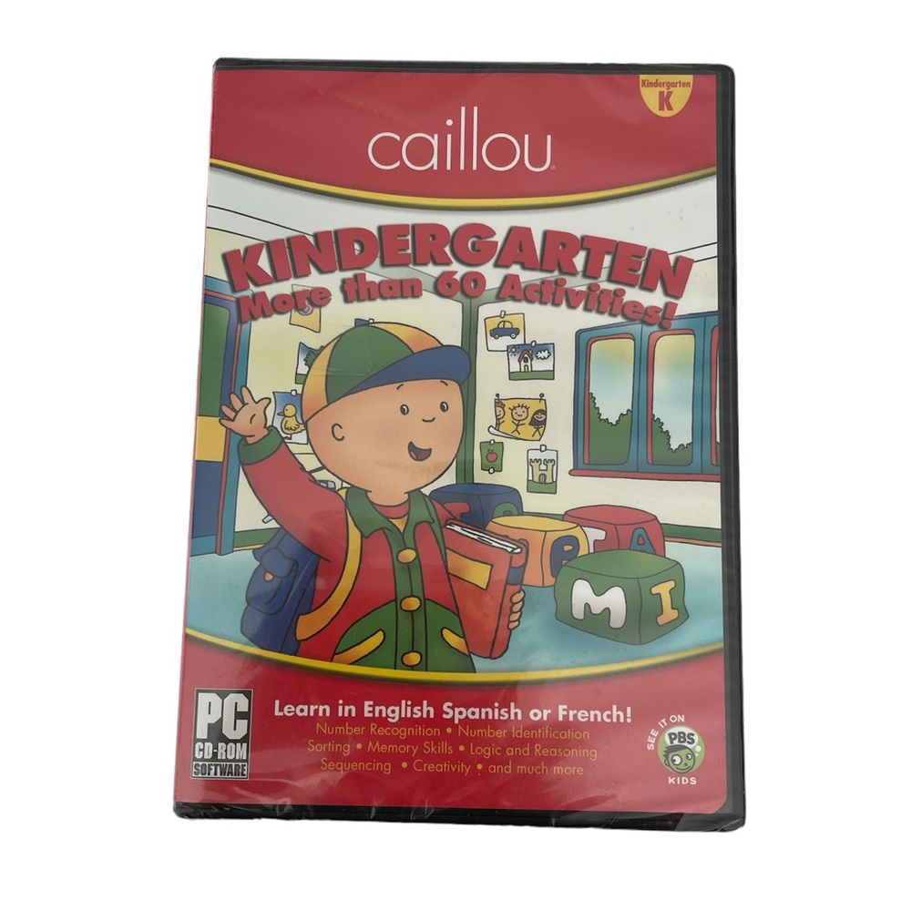 CAILLOU Kindergarten More Than 60 Activities PC CD-ROM Software NEW